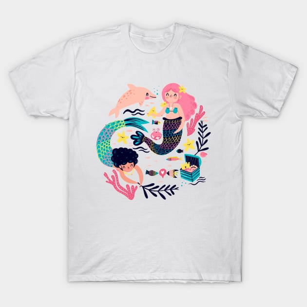 Mermaids T-Shirt by Mjdaluz